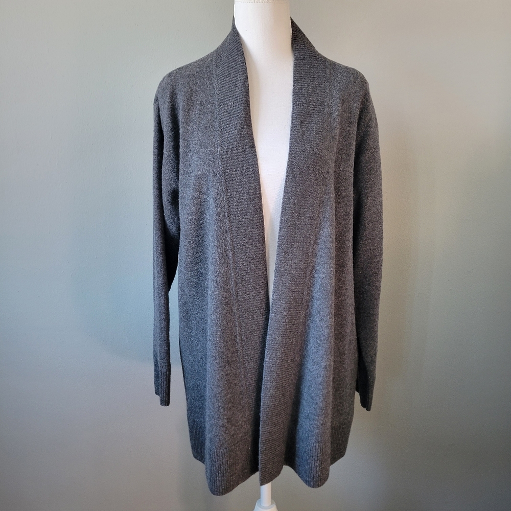 EUC SANDRO Better Gris Chinè Wool Cardigan Sweater - Small